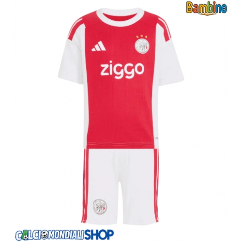 Maglie da calcio Ajax Prima Maglia Bambino 2026-27 Manica Corta + Pantaloni corti)
